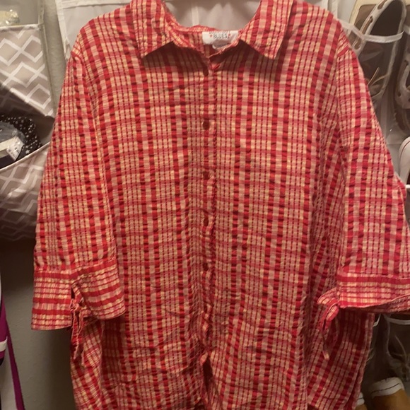 Woman’s 3x button up Blouse *Euc - Picture 4 of 6